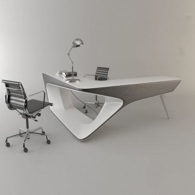 Modern Design L Shaped Office Furniture Desk White