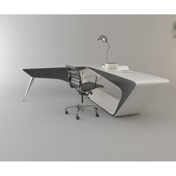 Modern Design L Shaped Office Furniture Desk White