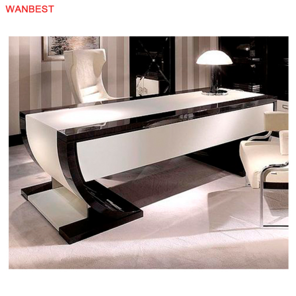 White Black Computer Office Desk Royal Design Table