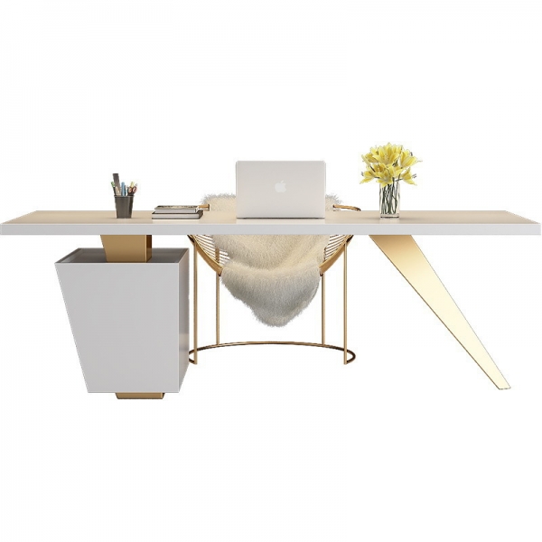 Best Sale Office Desk with Pop Up Box White Table