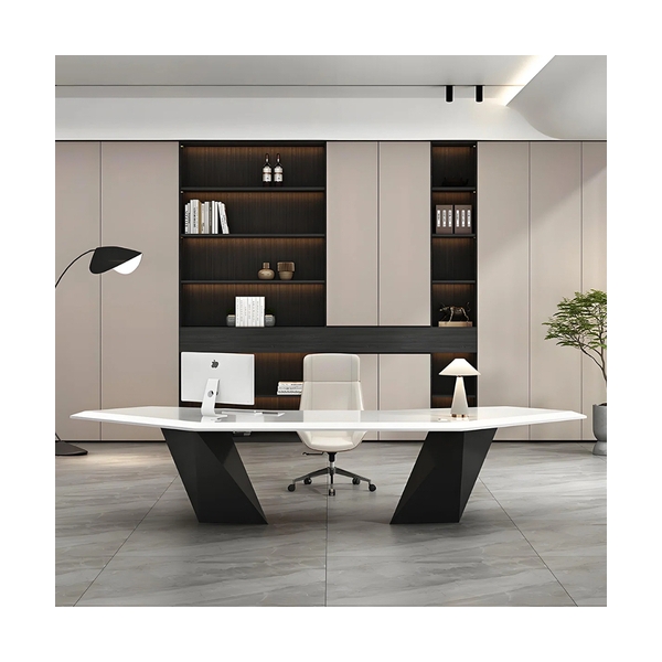 U Shape Solid Surface Executive Office Desk Modern Home Tables
