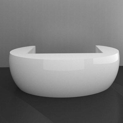 White color oval shape reception desks for Shenzhen