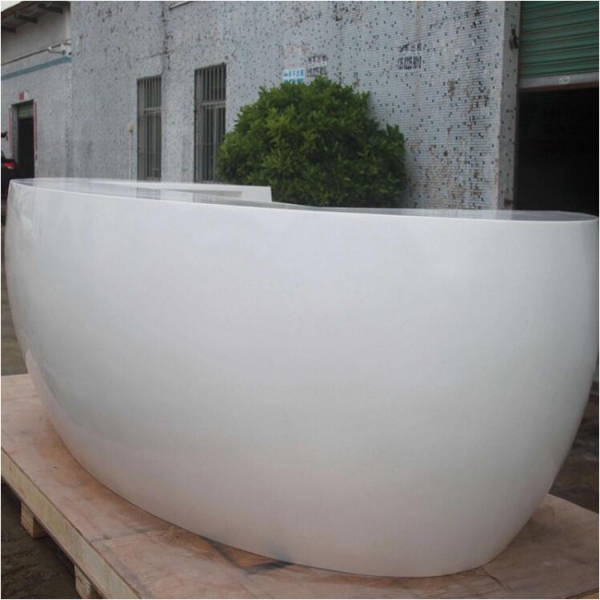 White color oval shape reception desks for Shenzhen