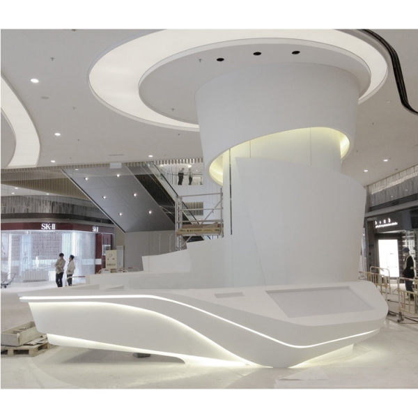 Luxury style led reception counter desk design