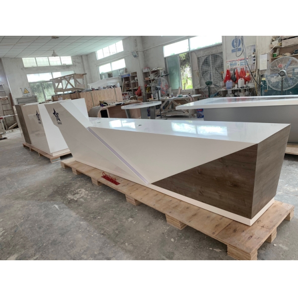 High End Front Counter Dental Led Reception Desk