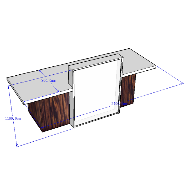 Special Shape Reception Desk Furniture Front Table