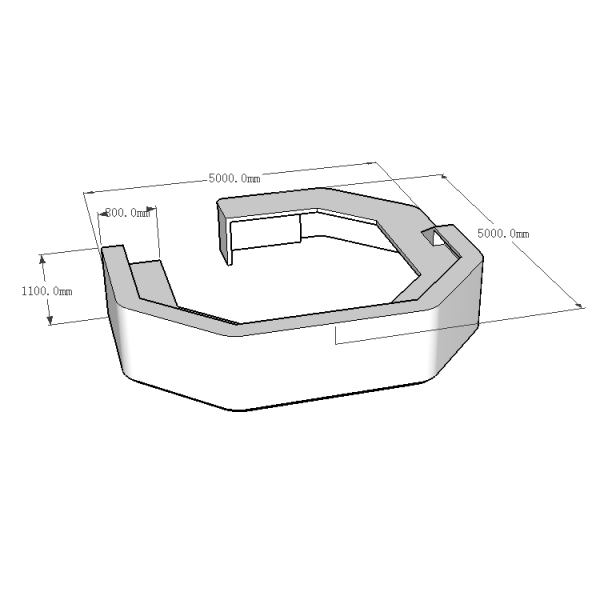 Factory Price Modern Design Andalusiya Reception Counter Desk