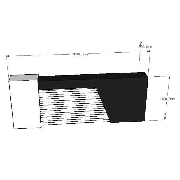 Man Made Artificial Marble Office Reception Desk Design