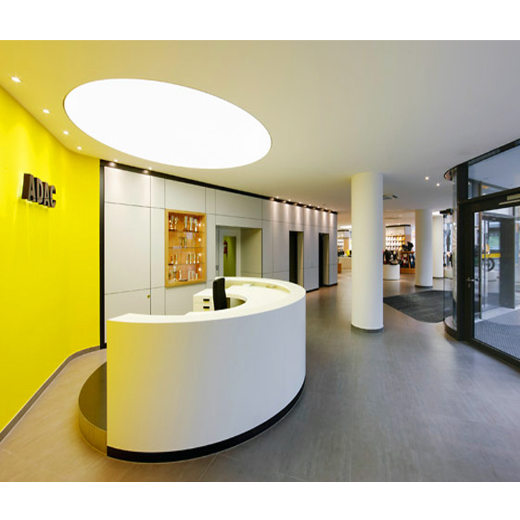 Semicircle Shape White 5 Star Hotel Reception Desk