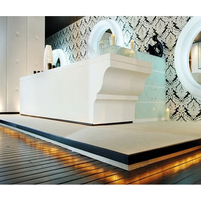 High Design White Irregular Reception Desk...