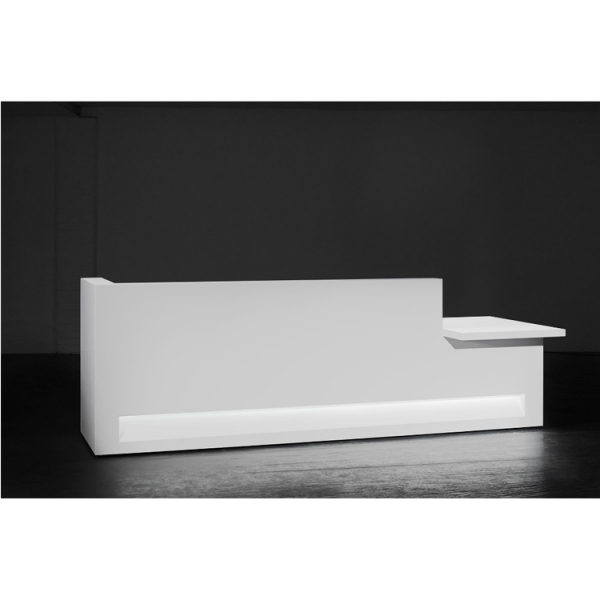 I Shape 2.4 meters modern white reception cashier desk