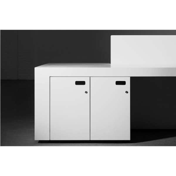 I Shape 2.4 meters modern white reception cashier desk