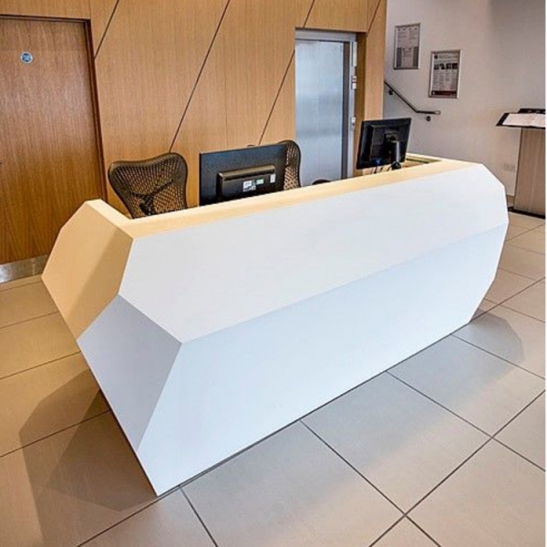 Display Front Desk Office Standard Size Reception Counter