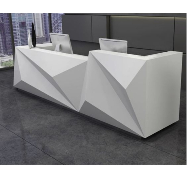 Jewelry Cash Counter Design Garment Shop White Stone Reception Desk