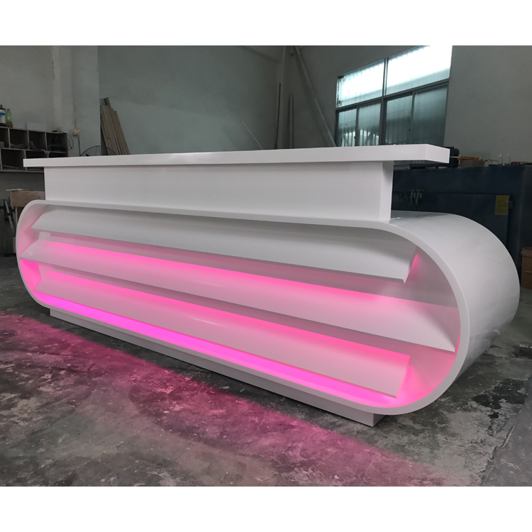 Italian Design White Reception Desk Beauty Salon