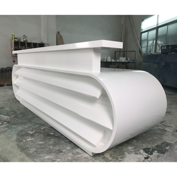 Italian Design White Reception Desk Beauty Salon