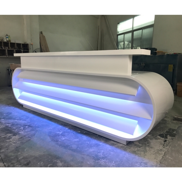 Italian Design White Reception Desk Beauty Salon