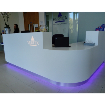 Corian Solid Surface Front Reception Desk Counter Lo...