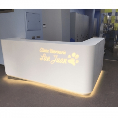 Faux Stone Information Desk White Front Desk Recepti...