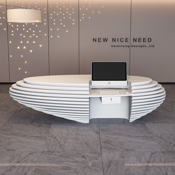Laundry White Reception Desk Gym Front Counter