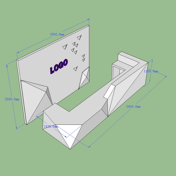 Shopping Mall Restaurant Spa Reception Desk U Shape Checkout Counter