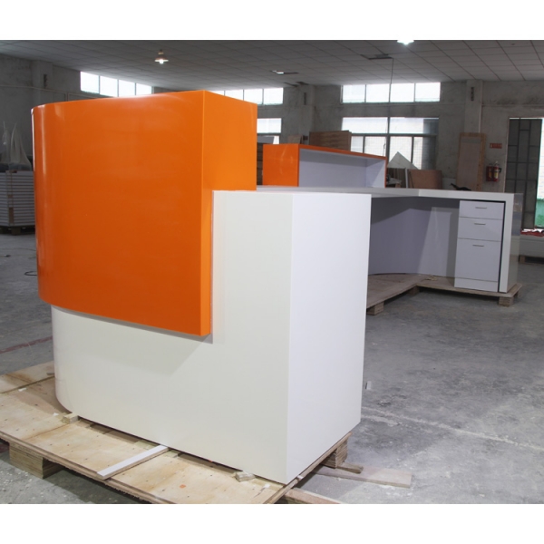 Orange Shopping Center Reception Desk Custom Design