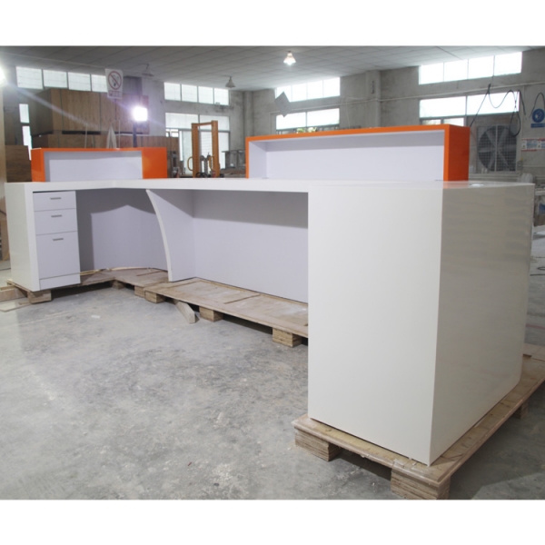 Orange Shopping Center Reception Desk Custom Design