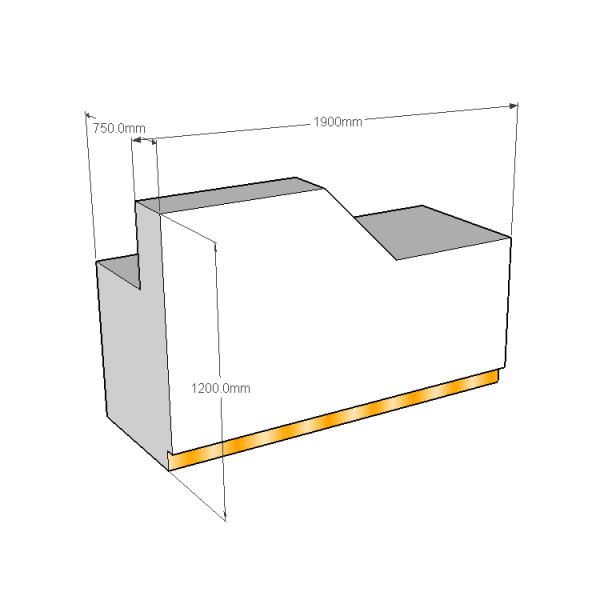 T Shape Simple Reception Desk White Modern Design