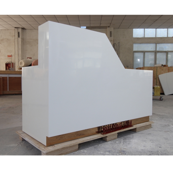 T Shape Simple Reception Desk White Modern Design