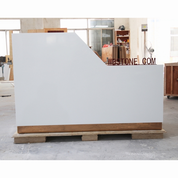 T Shape Simple Reception Desk White Modern Design