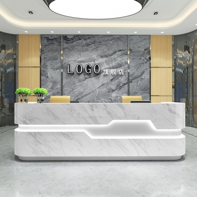 Modern marble led fashion desk reception counter