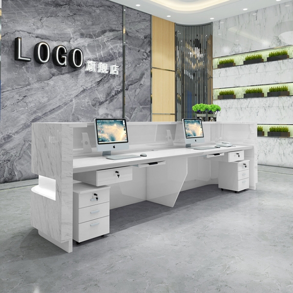 Modern marble led fashion desk reception counter