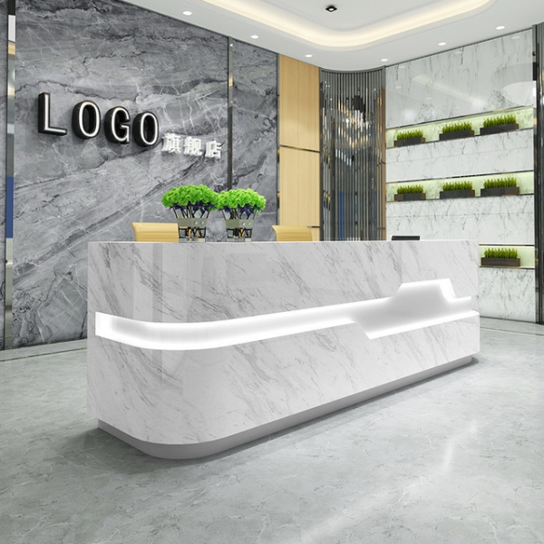 Modern marble led fashion desk reception counter