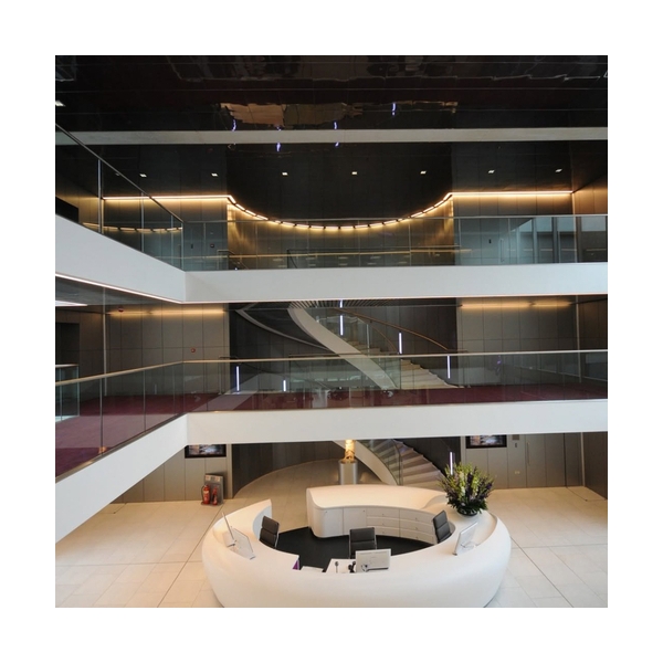 Large Size Circle Solid Surface Stone Lobby Reception Counter