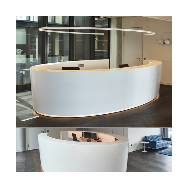 Customized ADA Design Corian Clinic Portable Reception Desk