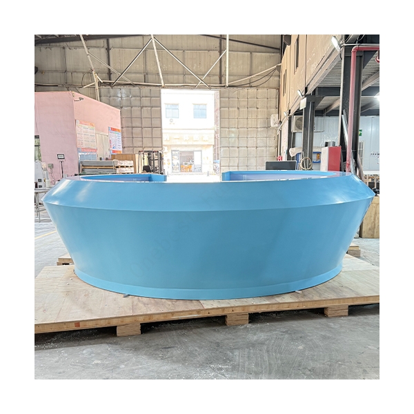 Blue Stone Reception Desks Large Size Round Gym Reception Tables