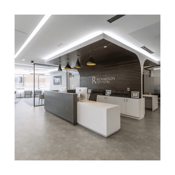 Corian Solid Surface Reception Desk Counters for Fitness Studio