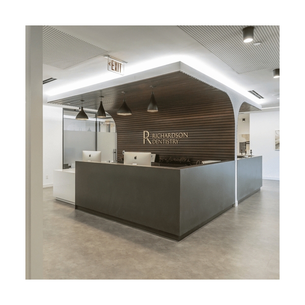 Corian Solid Surface Reception Desk Counters for Fitness Studio