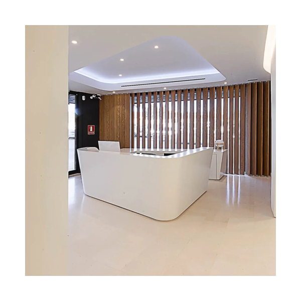 Ada Design Eye Clinic Stone Reception Table L-shape Front Counter