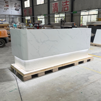 Carrara White Marble Led Reception Desks Nail Salon Corian Furniture