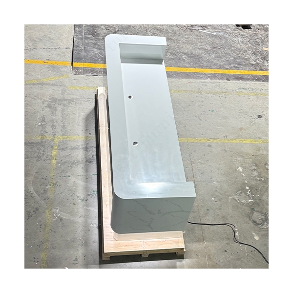 Carrara White Marble Led Reception Desks Nail Salon Corian Furniture