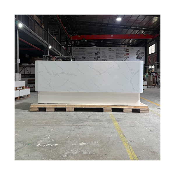 Carrara White Marble Led Reception Desks Nail Salon Corian Furniture