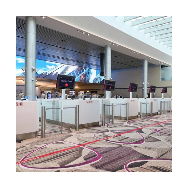 Airport Check-in Counter Artificial Marble Stone Exit Reception Desk