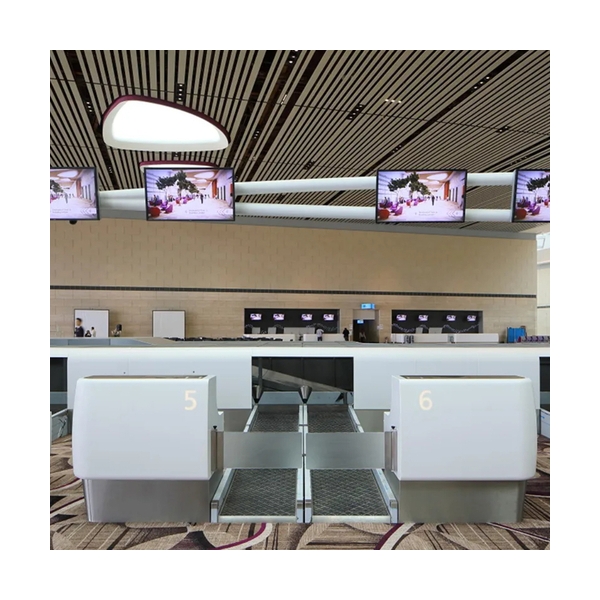 Airport Check-in Counter Artificial Marble Stone Exit Reception Desk