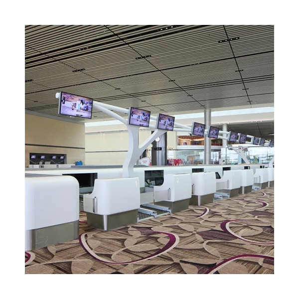 Airport Check-in Counter Artificial Marble Stone Exit Reception Desk