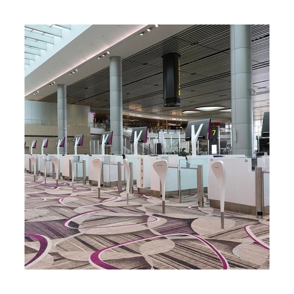 Airport Check-in Counter Artificial Marble Stone Exit Reception Desk