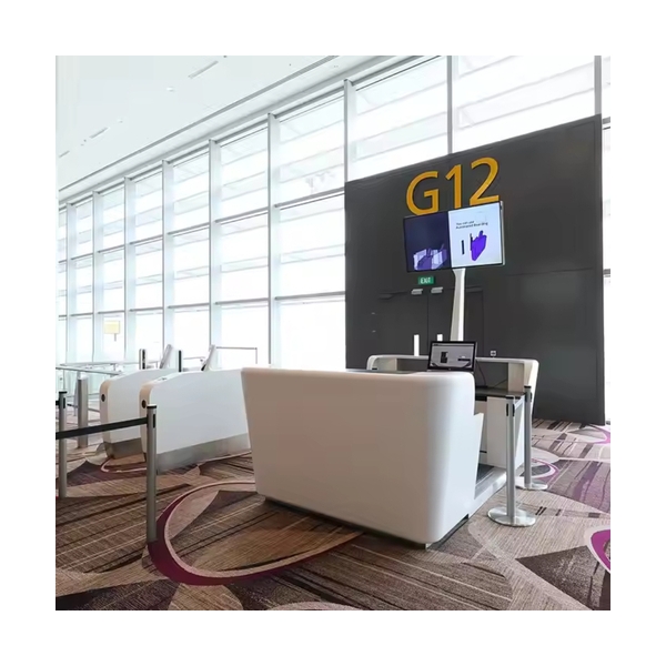 Airport Check-in Counter Artificial Marble Stone Exit Reception Desk