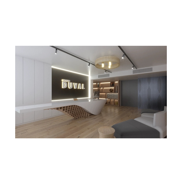 Corian and Solid Wood Technology Companies Office Reception Desk