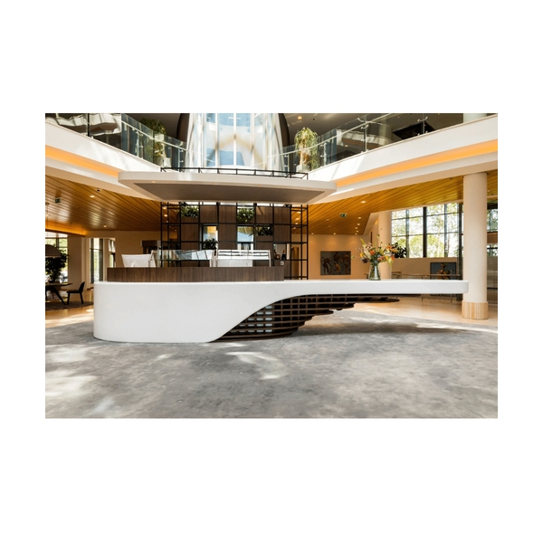 Corian and Solid Wood Technology Companies Office Reception Desk