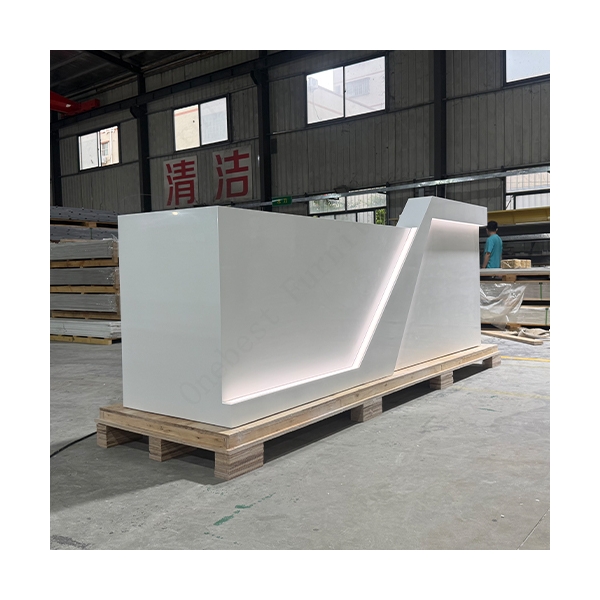 Hi-Macs Solid Surface Front Led Reception Desk Table for Gym